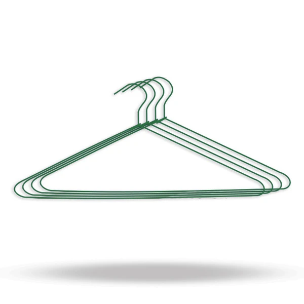 Intecsum Percha forrada grande 42 cm color verde 500 u.