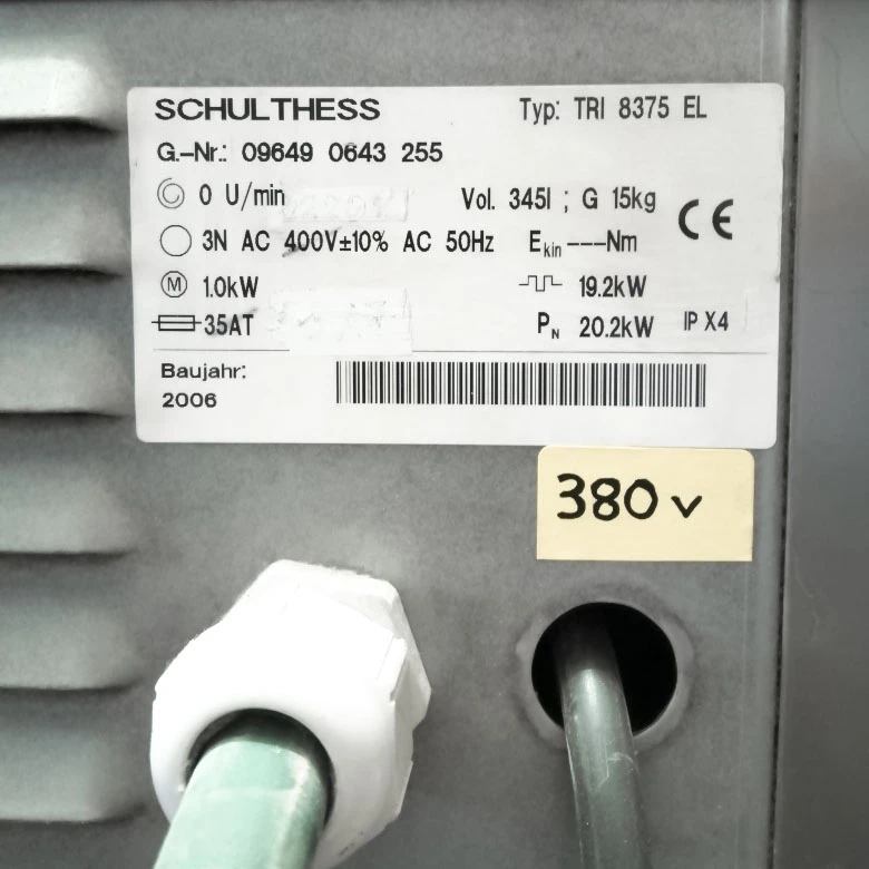Intecsum secadora-marca-schulthess-modelo-tri-8375-de-15-kg-calefaccion-electrica-placa