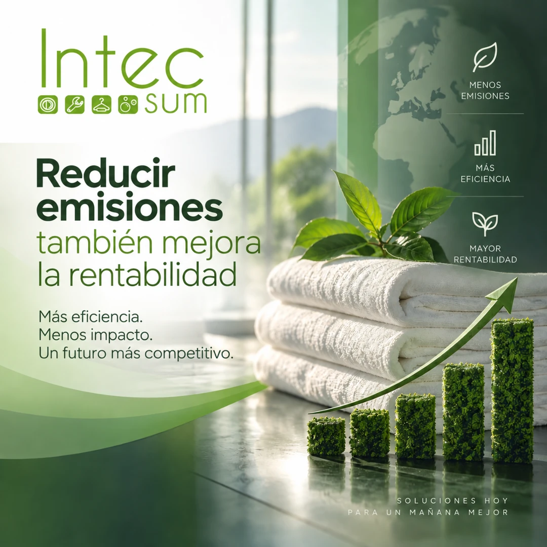 Reducción de emisiones y consumo energético para mejorar la rentabilidad de una lavandería industrial