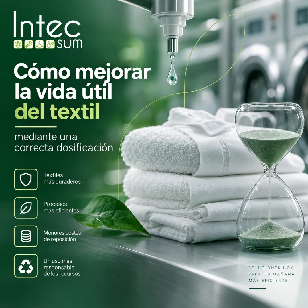 Dosificación profesional de productos químicos para mejorar la vida útil del textil en lavandería industrial