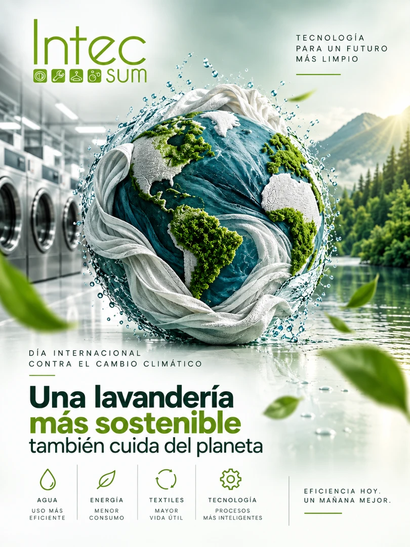 Lavandería industrial sostenible y eficiente frente al cambio climático